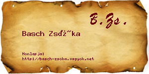 Basch Zsóka névjegykártya
